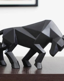 Geometric Bull Sculpture