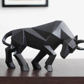 Geometric Bull Sculpture