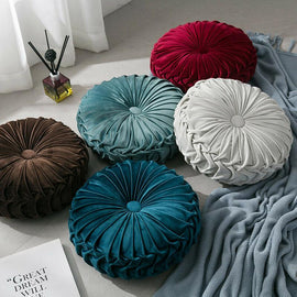 Velvet Round Floor Cushion